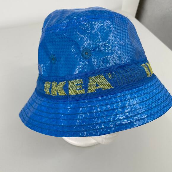 IKEA KNORVA Bucket Hat Blue & Yellow One Size Unisex Streetwear Cap - Picture 2 of 8